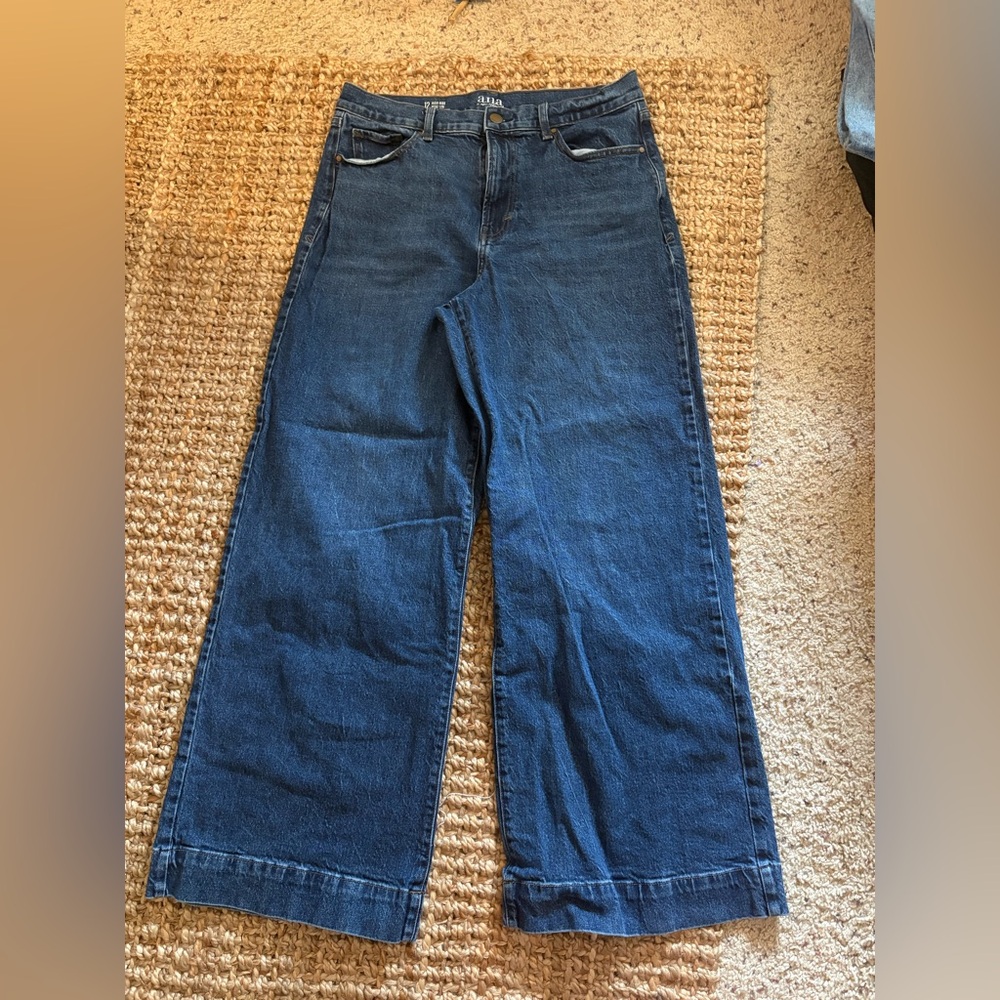 a.n.a Dark Blue Wide Leg Jeans